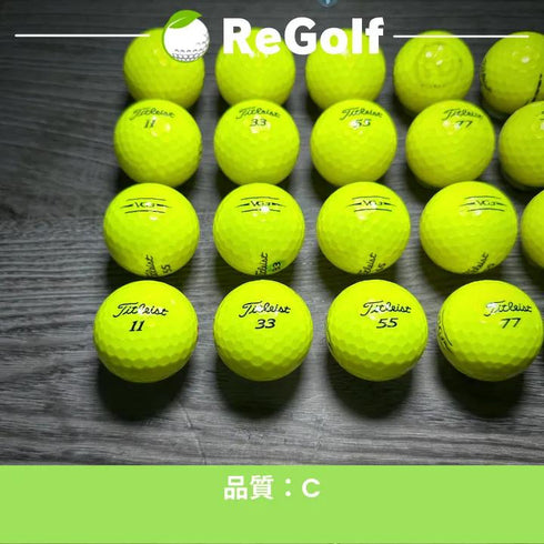 【中古】 ロストボール タイトリスト VG3 イエロー 2020年モデル 20球 Cランク ゴルフボール リゴルフ